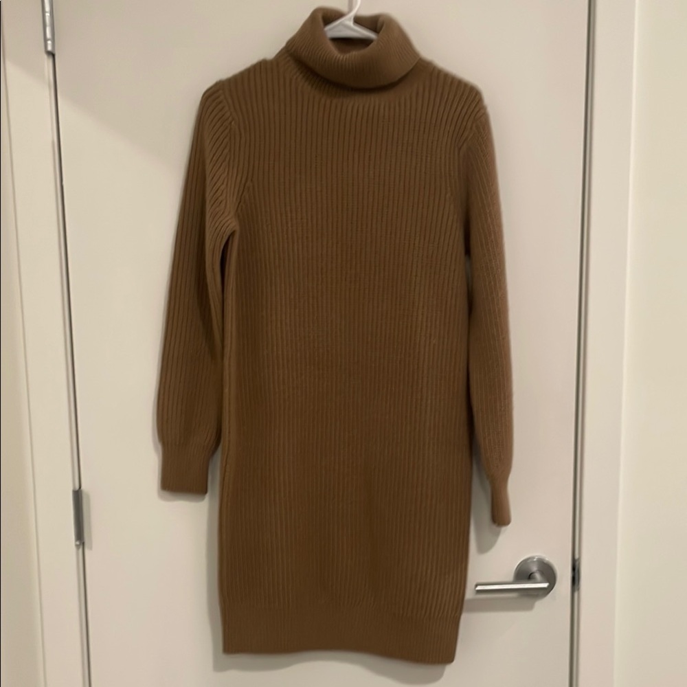 Michael Kors Cozy Brown Turtleneck Sweater Dress